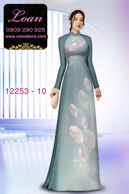 Vải áo dài hoa in 3D