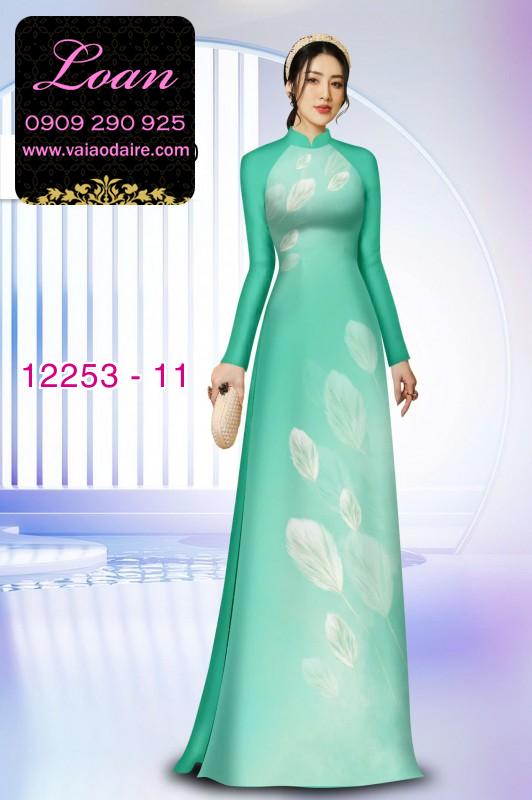 Vải áo dài hoa in 3D