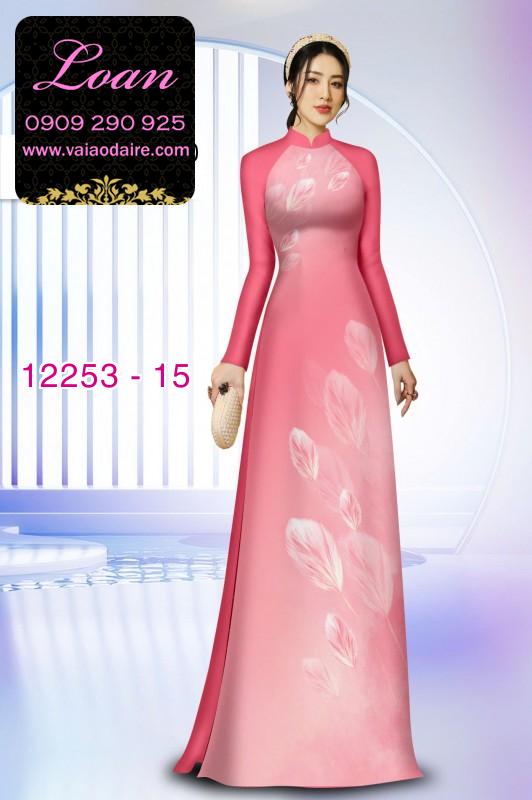 Vải áo dài hoa in 3D