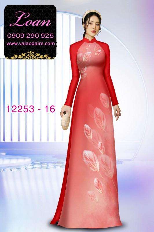 Vải áo dài hoa in 3D
