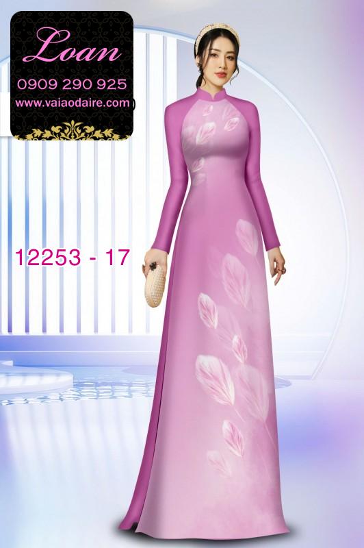 Vải áo dài hoa in 3D