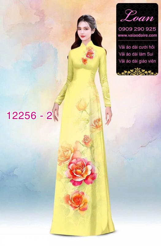 Vải áo dài hoa in 3D