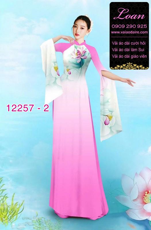 Vải áo dài hoa in 3D
