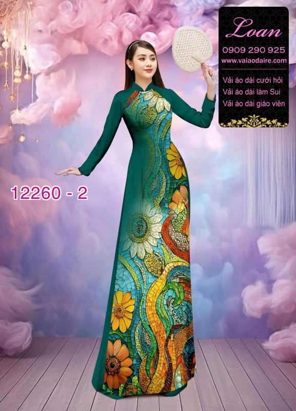 Vải áo dài hoa in 3D