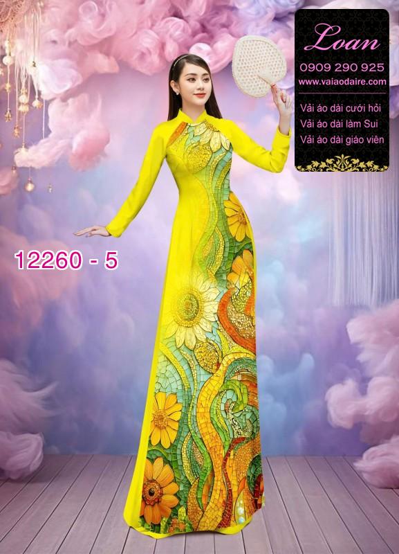 Vải áo dài hoa in 3D