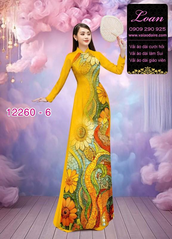 Vải áo dài hoa in 3D