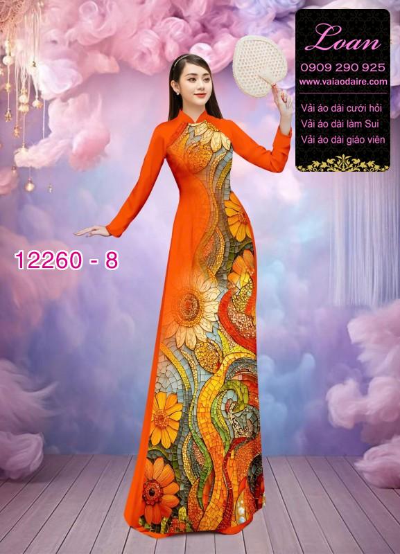Vải áo dài hoa in 3D