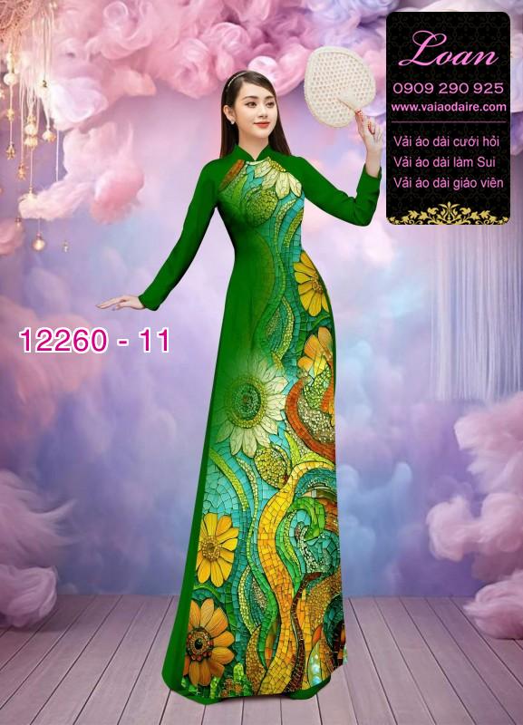 Vải áo dài hoa in 3D