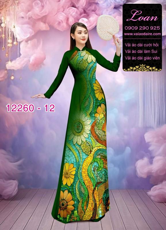 Vải áo dài hoa in 3D