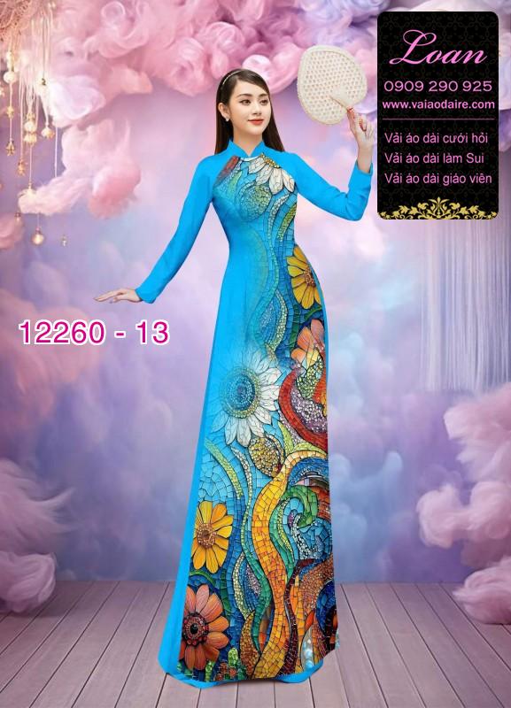 Vải áo dài hoa in 3D