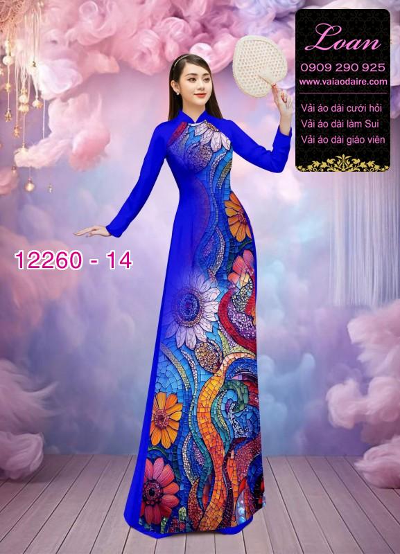 Vải áo dài hoa in 3D