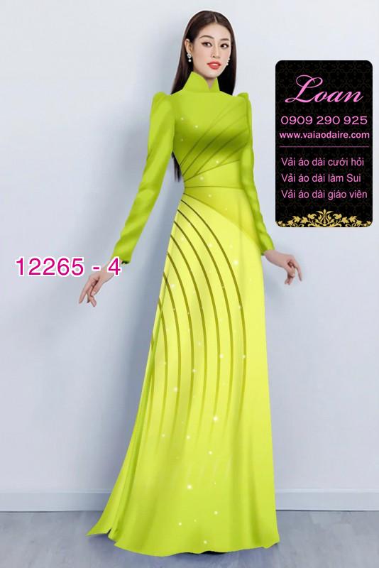 Vải áo dài hoa in 3D