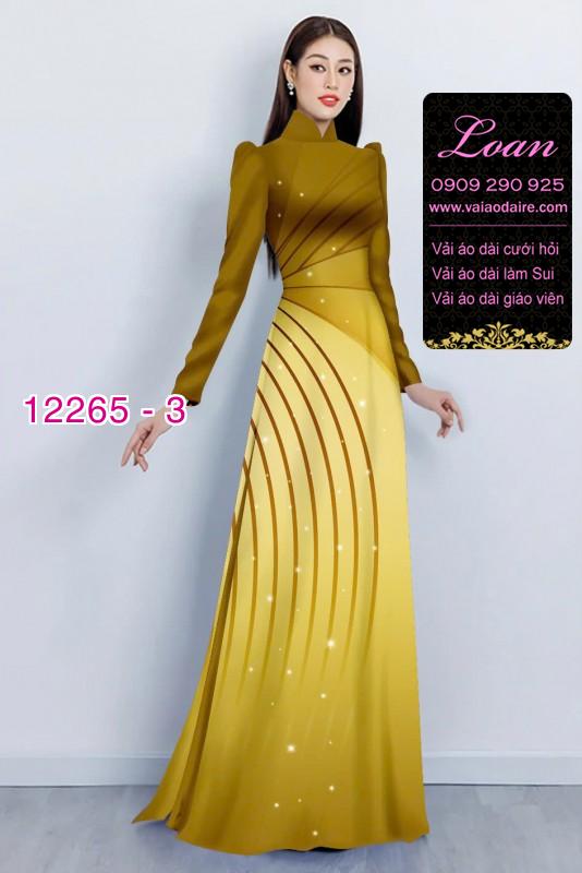 Vải áo dài hoa in 3D