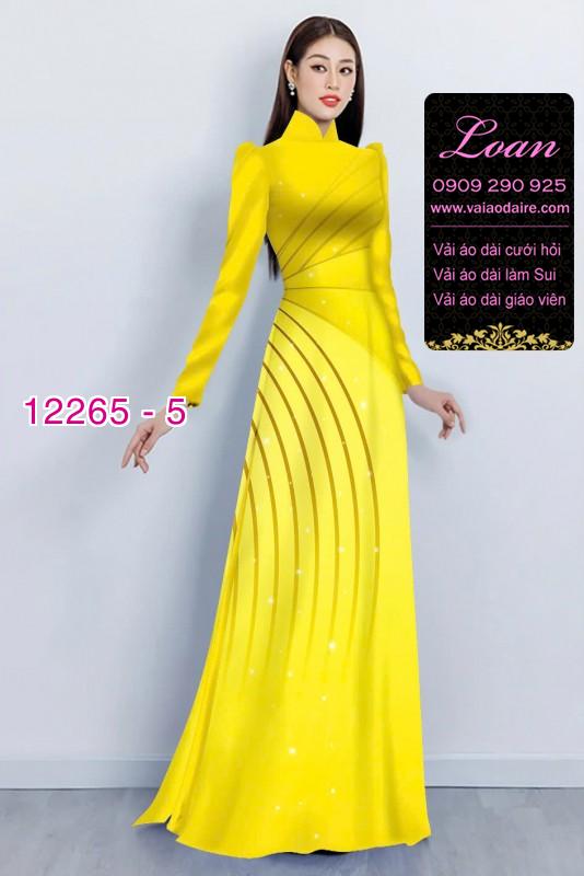Vải áo dài hoa in 3D