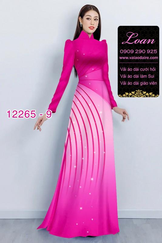 Vải áo dài hoa in 3D