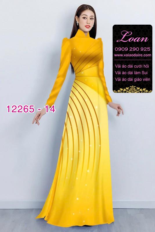 Vải áo dài hoa in 3D
