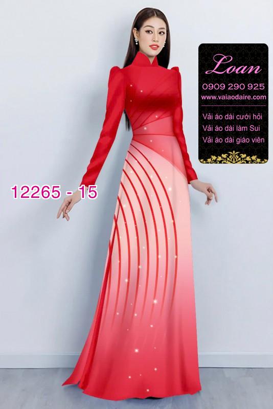Vải áo dài hoa in 3D