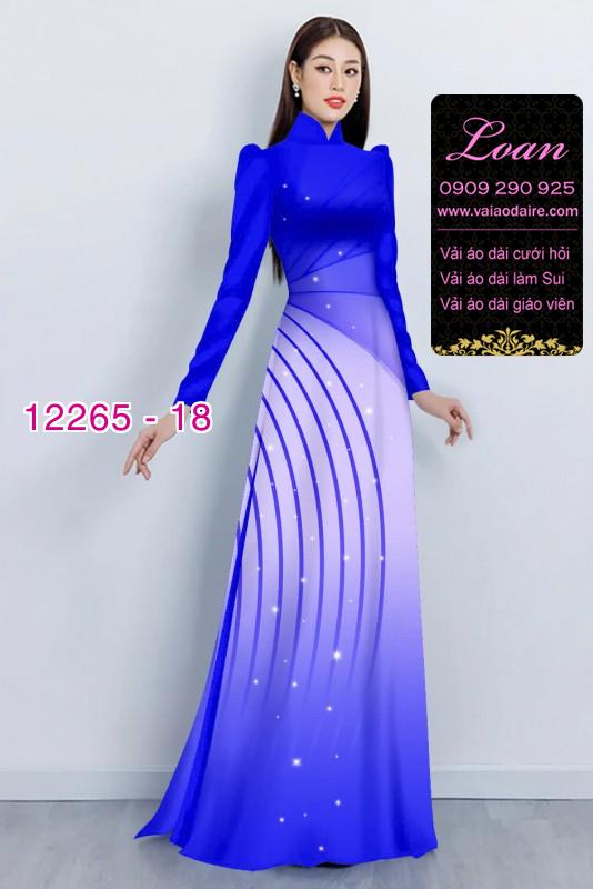 Vải áo dài hoa in 3D
