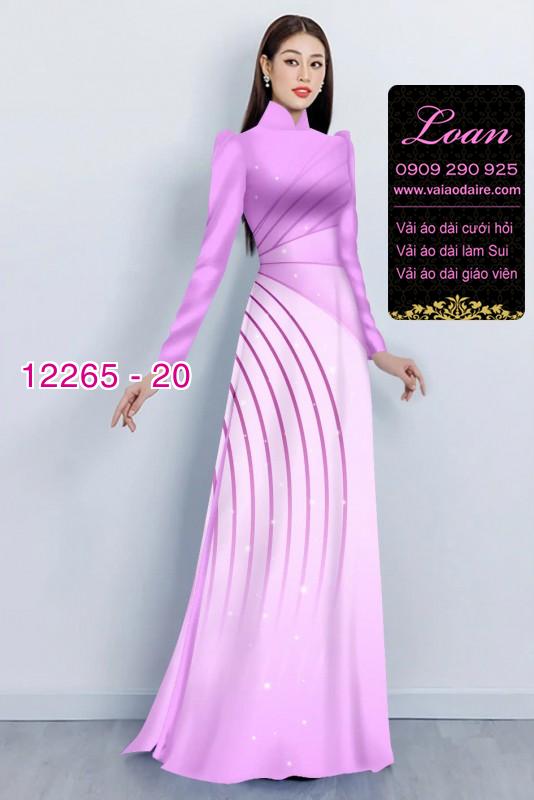 Vải áo dài hoa in 3D