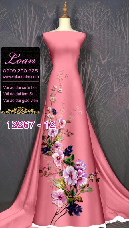 Vải áo dài hoa in 3D