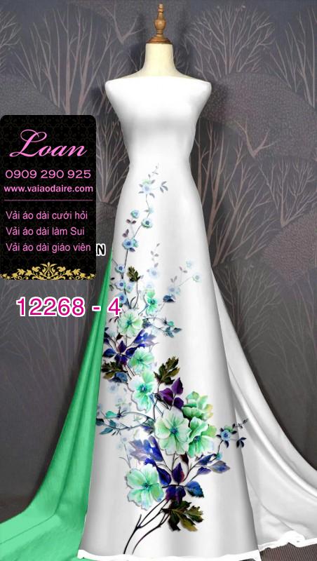 Vải áo dài hoa in 3D