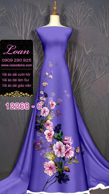 Vải áo dài hoa in 3D
