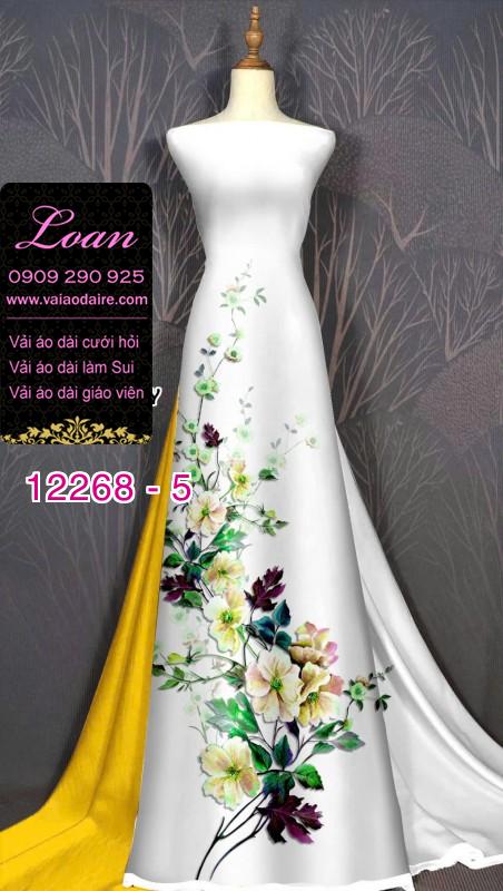 Vải áo dài hoa in 3D