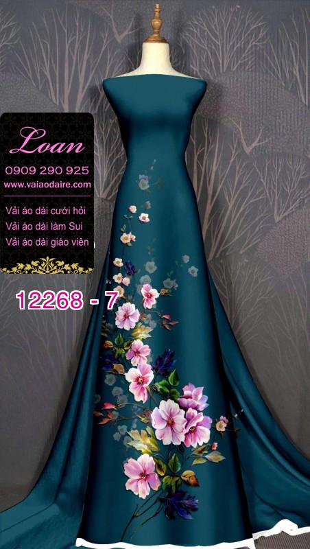 Vải áo dài hoa in 3D