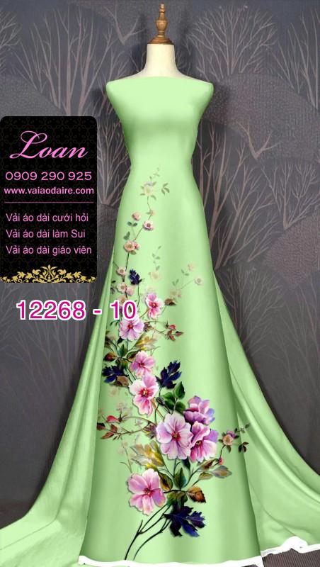 Vải áo dài hoa in 3D