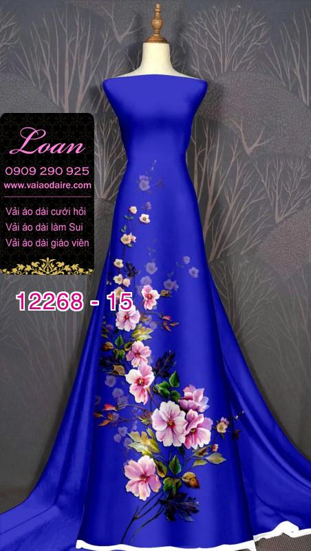 Vải áo dài hoa in 3D