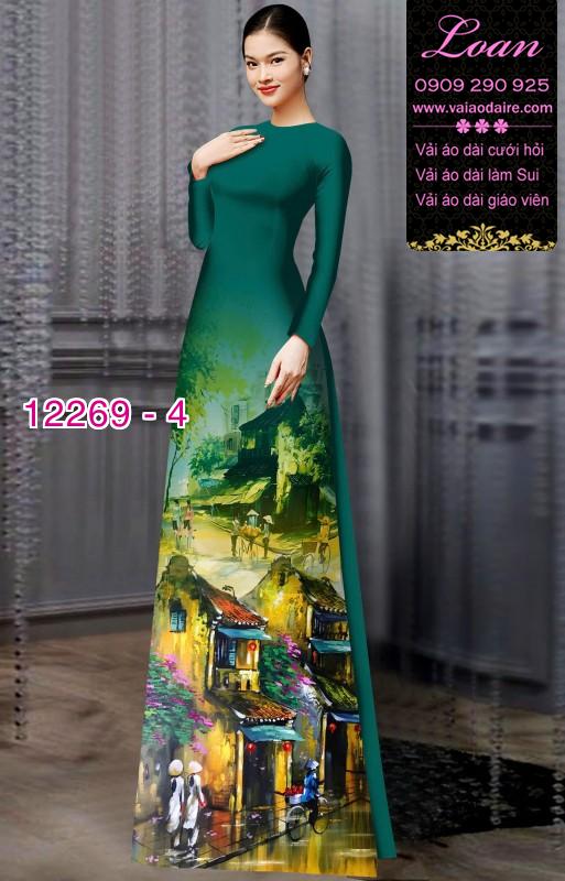 Vải áo dài phong cảnh