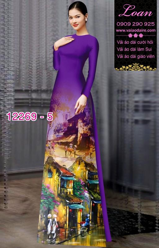 Vải áo dài phong cảnh