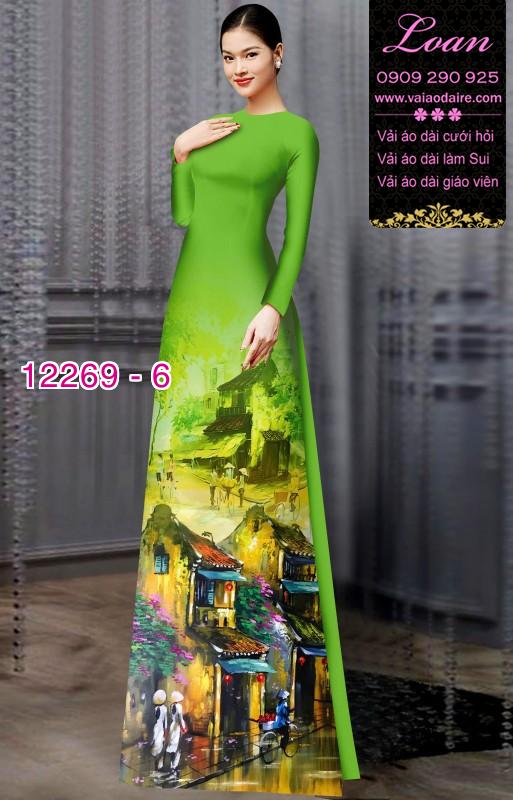 Vải áo dài phong cảnh