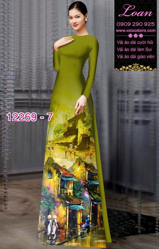 Vải áo dài phong cảnh