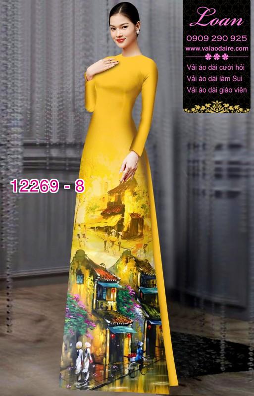 Vải áo dài phong cảnh