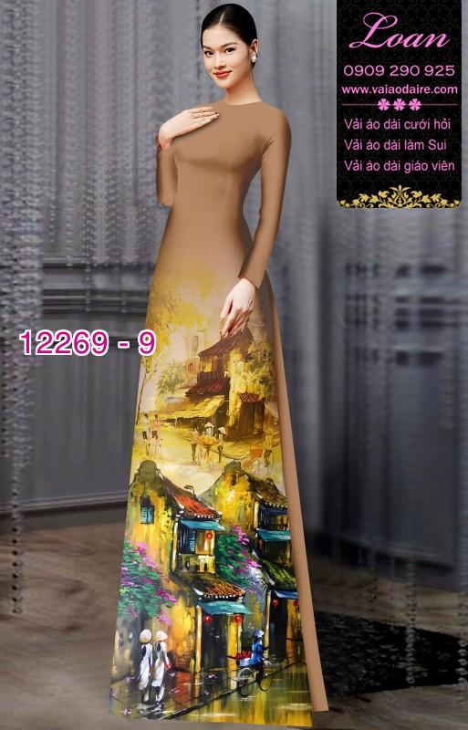 Vải áo dài phong cảnh