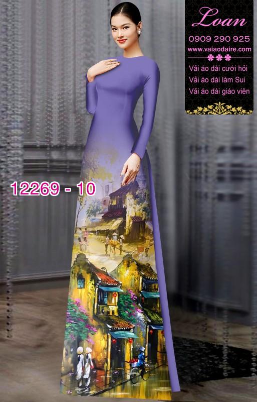 Vải áo dài phong cảnh