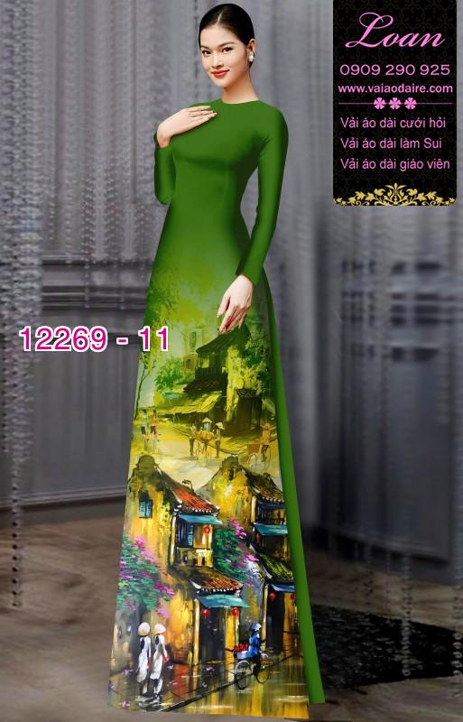 Vải áo dài phong cảnh