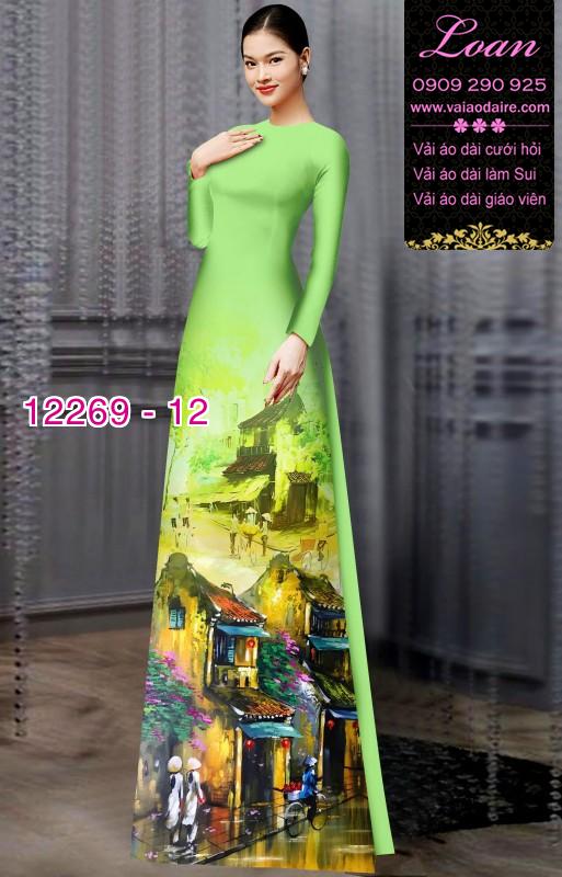 Vải áo dài phong cảnh