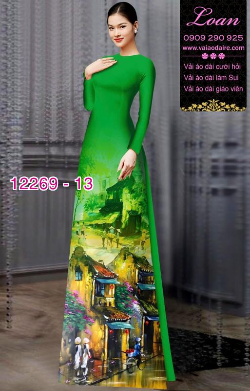 Vải áo dài phong cảnh