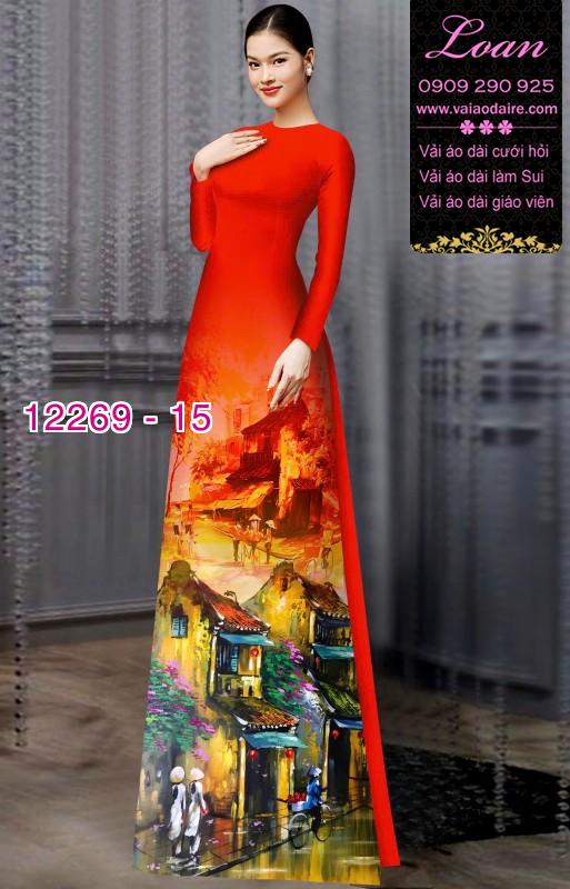 Vải áo dài phong cảnh
