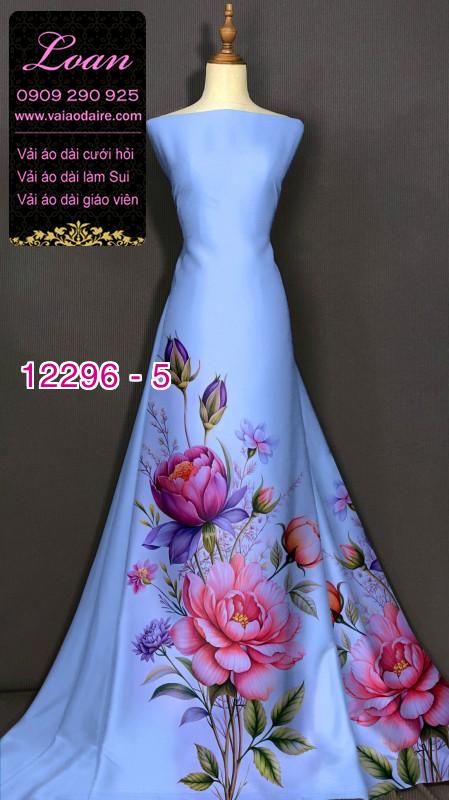 Vải áo dài in hoa 3D