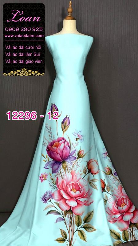 Vải áo dài in hoa 3D