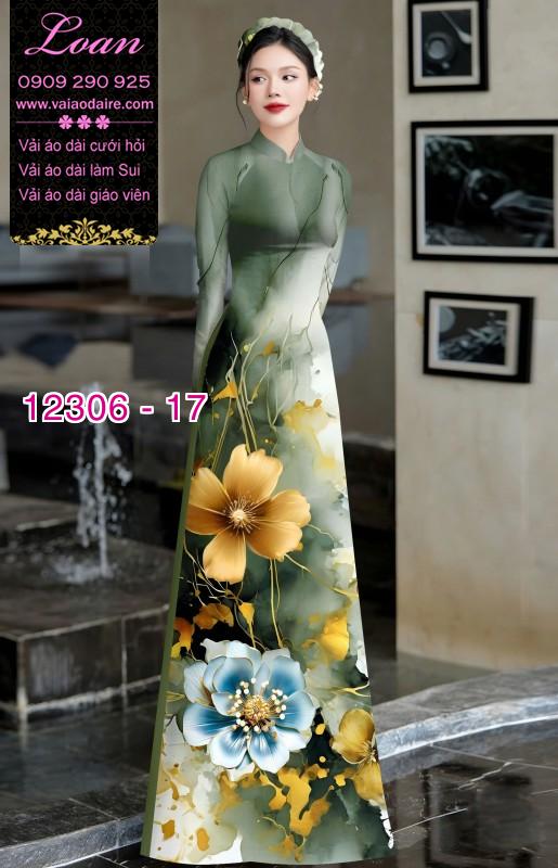 Vải áo dài in hoa 3D