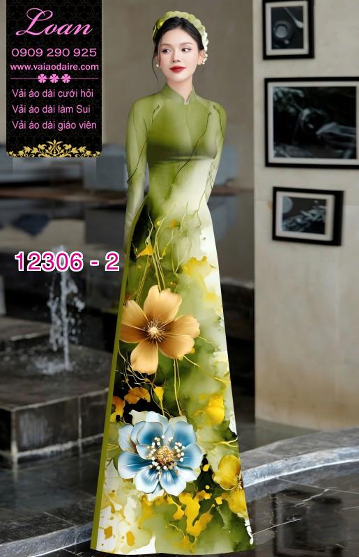 Vải áo dài in hoa 3D
