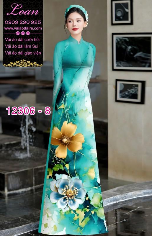 Vải áo dài in hoa 3D