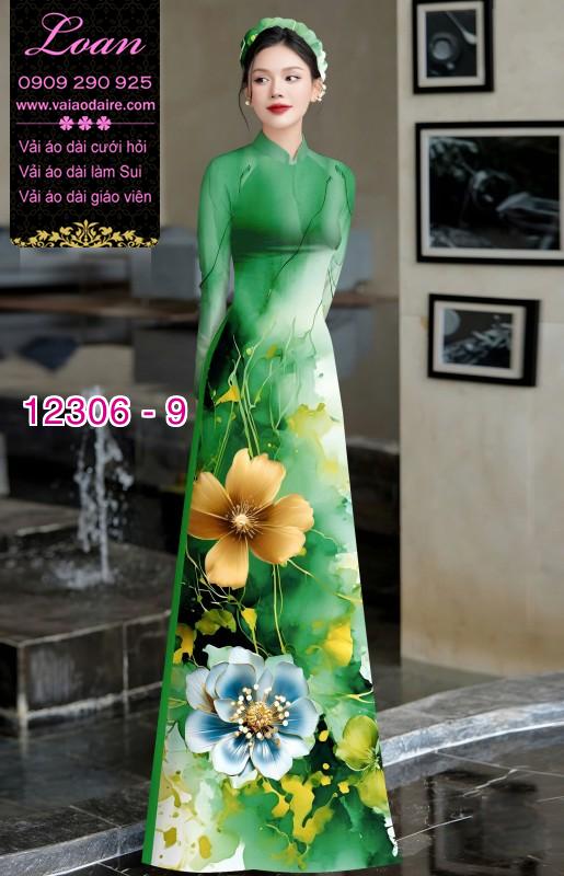 Vải áo dài in hoa 3D