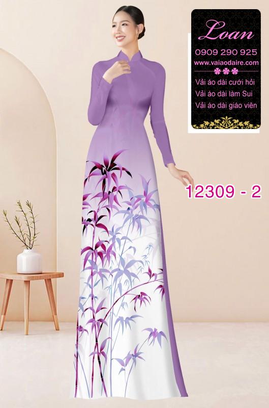 Vải áo dài in hoa 3D