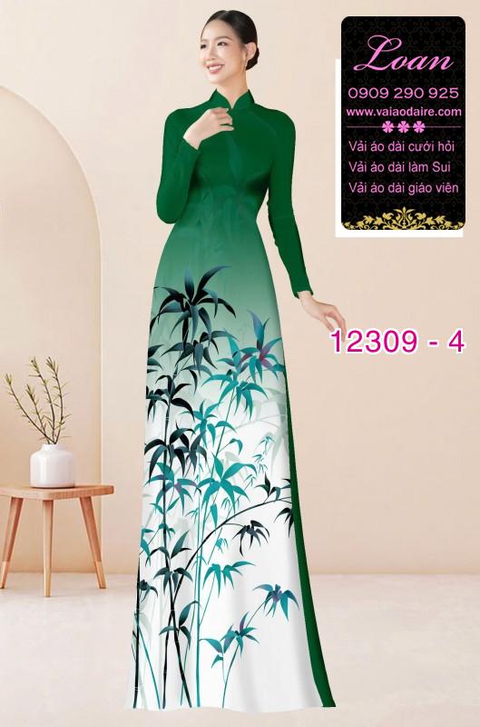 Vải áo dài in hoa 3D