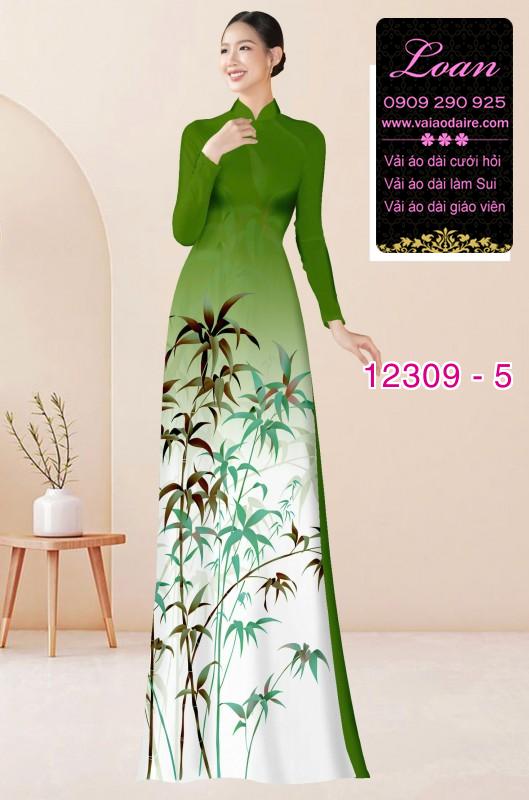 Vải áo dài in hoa 3D